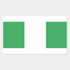 Nigeria Flagga Rektangulärt Klistermärke