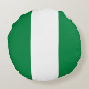 Nigeria flagga rund kudde