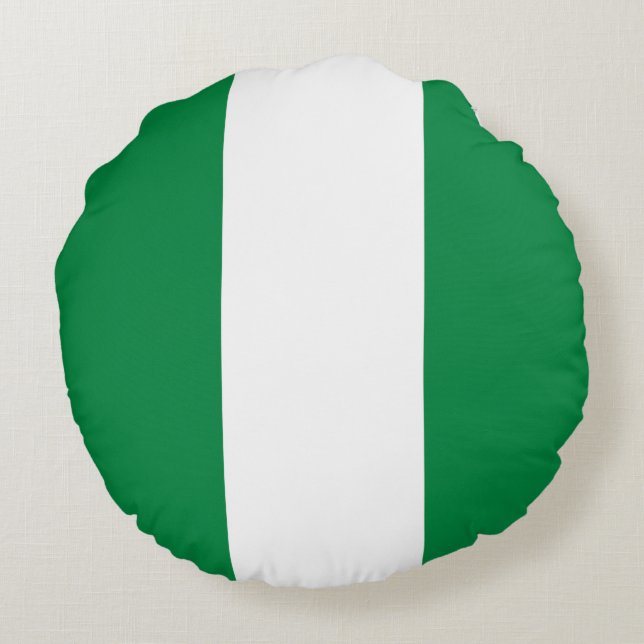 Nigeria flagga rund kudde (Baksidan)