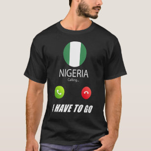Nigeria, Flagga Souvenir T Shirt