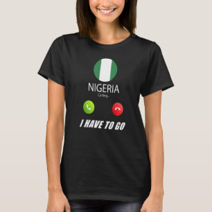 Nigeria, Flagga Souvenir T Shirt