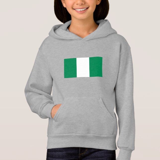 Nigeria Flagga T Shirt (Framsida)