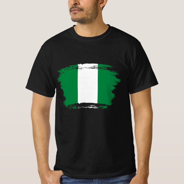 Nigeria flagga t shirt (Framsida)