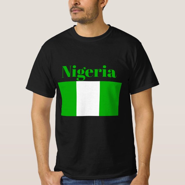Nigeria Flagga T-Shirt (Framsida)
