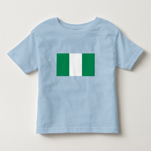 Nigeria Flagga T Shirt (Framsida)