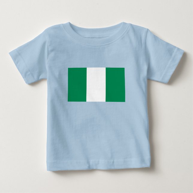 Nigeria Flagga T Shirt (Framsida)