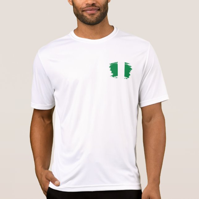 Nigeria flagga t shirt (Framsida)