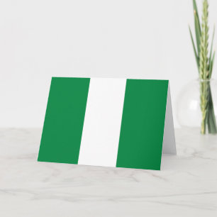 Nigeria flagga tack kort