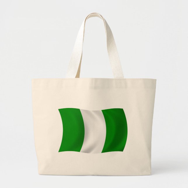 Nigeria Flagga Tote Bag Jumbo Tygkasse (Framsidan)