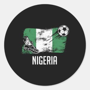 Nigeria Flagga Tröja Nigerian Fotbollslag Nigerian Runt Klistermärke