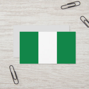 Nigeria flagga visitkort