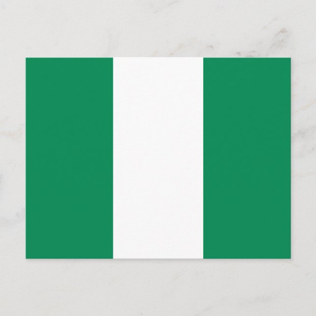 Nigeria Flagga Vykort (Framsida)