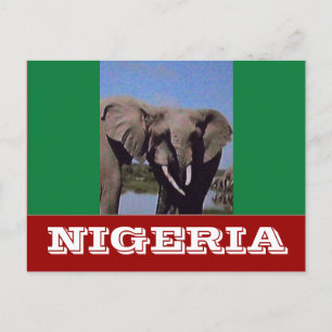 Nigeria flagga vykort