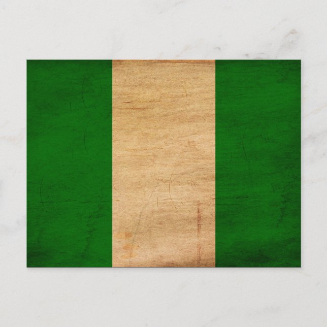 Nigeria Flagga Vykort (Framsida)