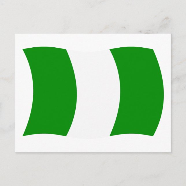 Nigeria Flagga vykort (Framsida)