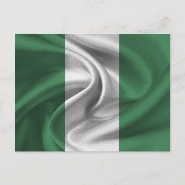 Nigeria Flagga Vykort (Framsida)