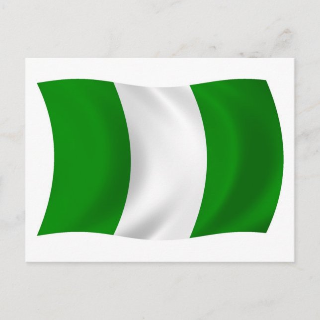 Nigeria Flagga vykort (Framsida)