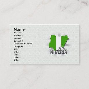 Nigeria flaggakarta 2,0 visitkort