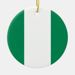 Nigeria flaggaprydnad julgransprydnad keramik