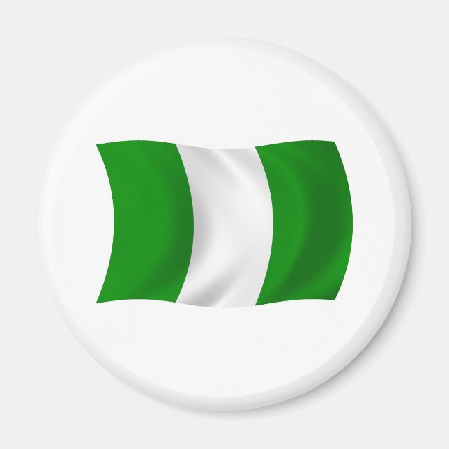 Nigeria Flaggmagnet Magnet (Framsidan)