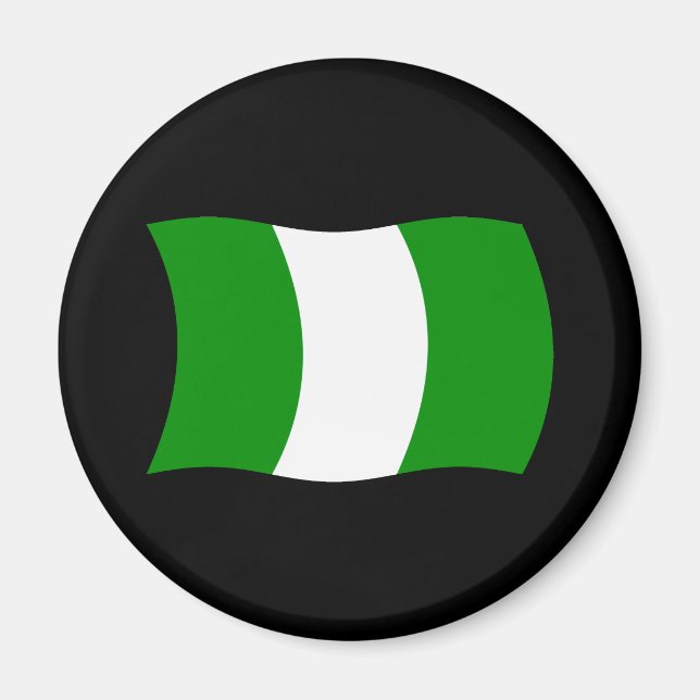 Nigeria Flaggmagnet Magnet (Framsidan)