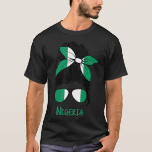 Nigeria Girl Nigerian Girl Nigeria Women flagga T- T Shirt