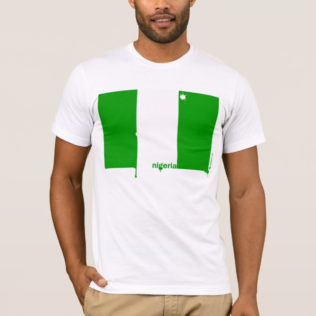 Nigeria Grunget-skjorta T-shirt (Framsida)