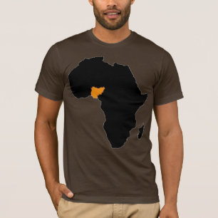 Nigeria hjärta av afrikan t shirt