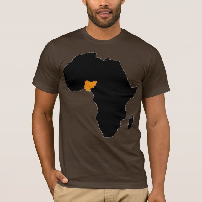 Nigeria hjärta av afrikan t shirt (Framsida)