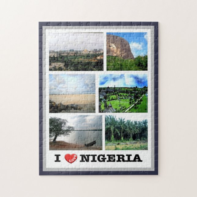 Nigeria - I Kärlek - Pussel (Vertikal)