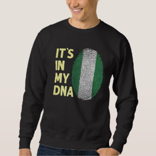 Nigeria i mitt dinska nigerianska Flagga Team Nige Lång Ärmad Tröja
