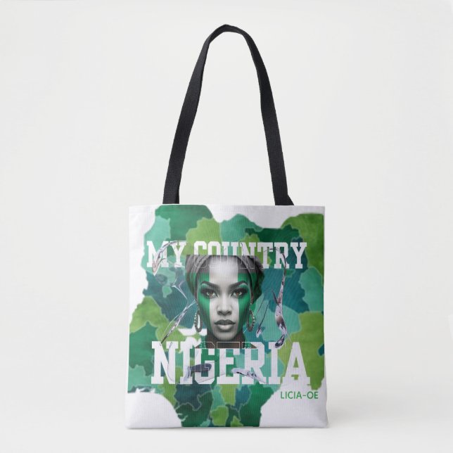 “Nigeria-Inspired Tote Bag – Celebrate Culture & I Tygkasse (Framsida)