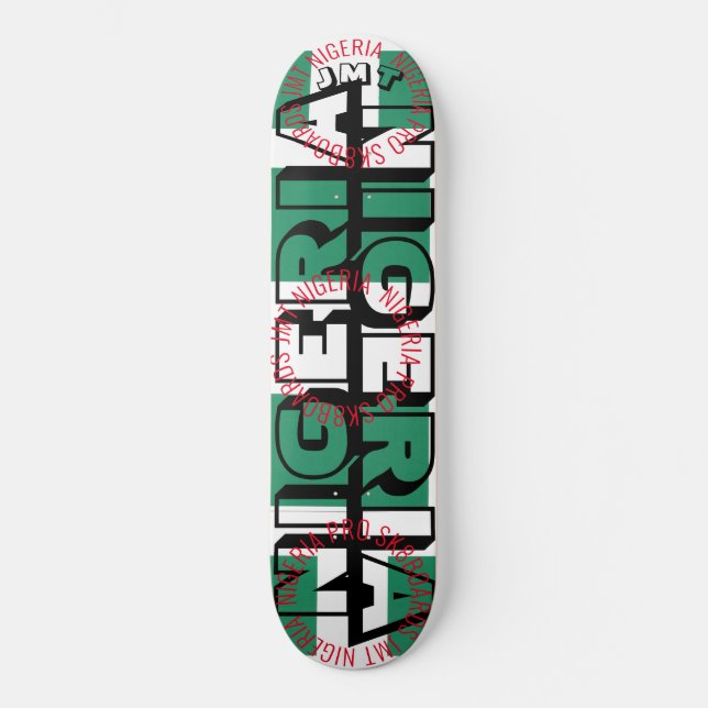 NIGERIA JMT NIGERIA 8 1/4-tums Skateboard Deck (Framsida)