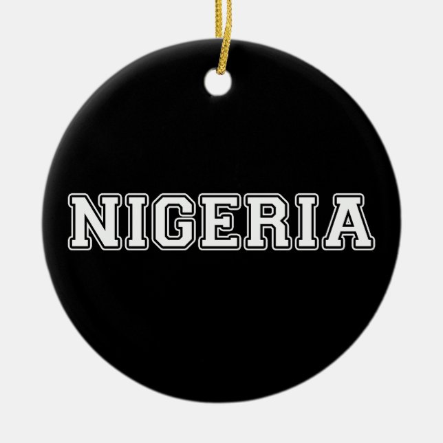 Nigeria Julgransprydnad Keramik (Framsidan)