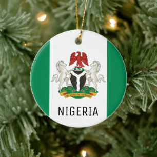 Nigeria Julgransprydnad Keramik