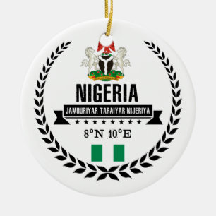 Nigeria Julgransprydnad Keramik