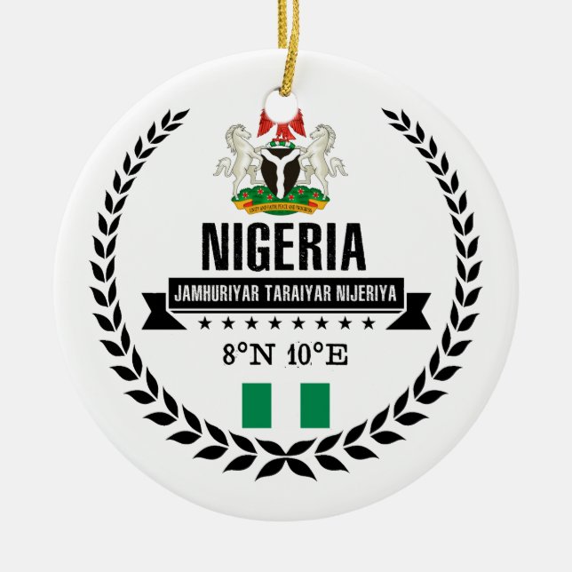 Nigeria Julgransprydnad Keramik (Framsidan)