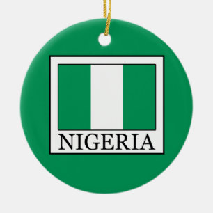 Nigeria Julgransprydnad Keramik
