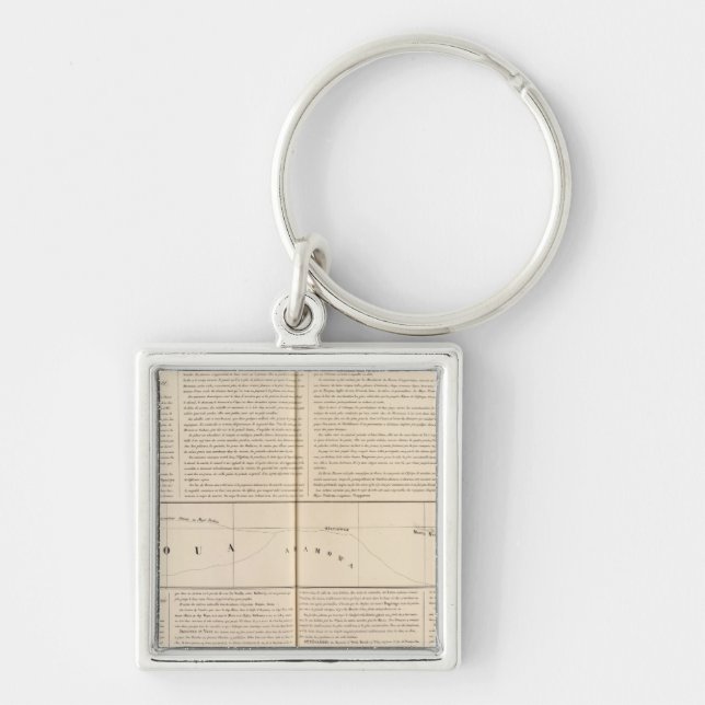 Nigeria, Kamerun Fyrkantig Silverfärgad Nyckelring (Framsidan)