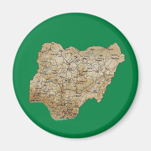 Nigeria kartamagnet magnet