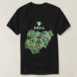 Nigeria kulturarvskarta t-shirt - Nigeria stolthet