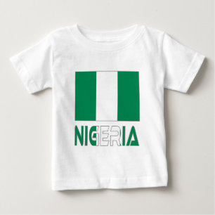 Nigeria med den nigerianska flaggan t-shirt