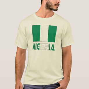 Nigeria med den nigerianska flaggan tee