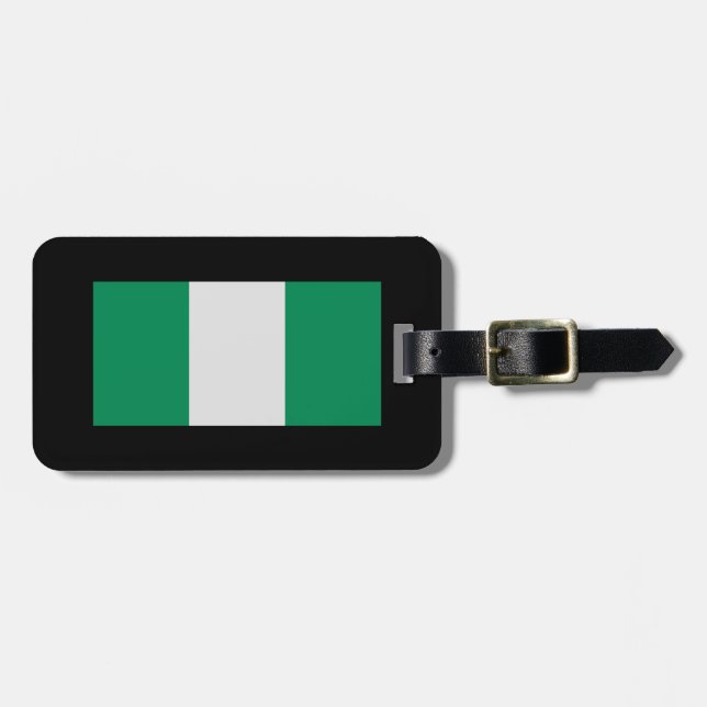 Nigeria med Nigerias Flagga (Väster Afrika) Bagagebricka (Horisontell Framsida)
