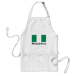Nigeria med Nigerias Flagga (Väster Afrika) Förkläde