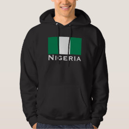 Nigeria med Nigerias Flagga (Väster Afrika) Hoodie