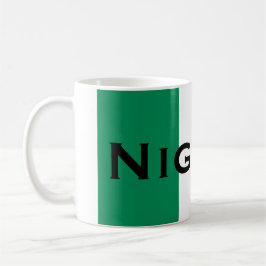 Nigeria med Nigerias Flagga (Väster Afrika) Kaffemugg