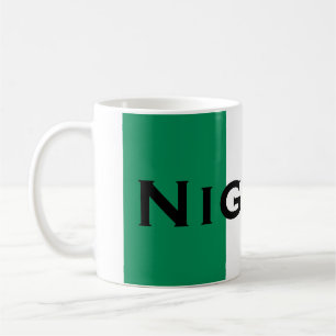 Nigeria med Nigerias Flagga (Väster Afrika) Kaffemugg