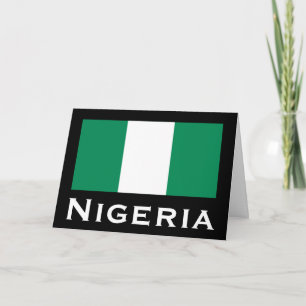 Nigeria med Nigerias Flagga (Väster Afrika) Kort