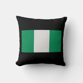 Nigeria med Nigerias Flagga (Väster Afrika) Kudde